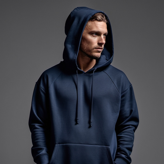 Navy Blue Oversized Premium Hoodie Unisex